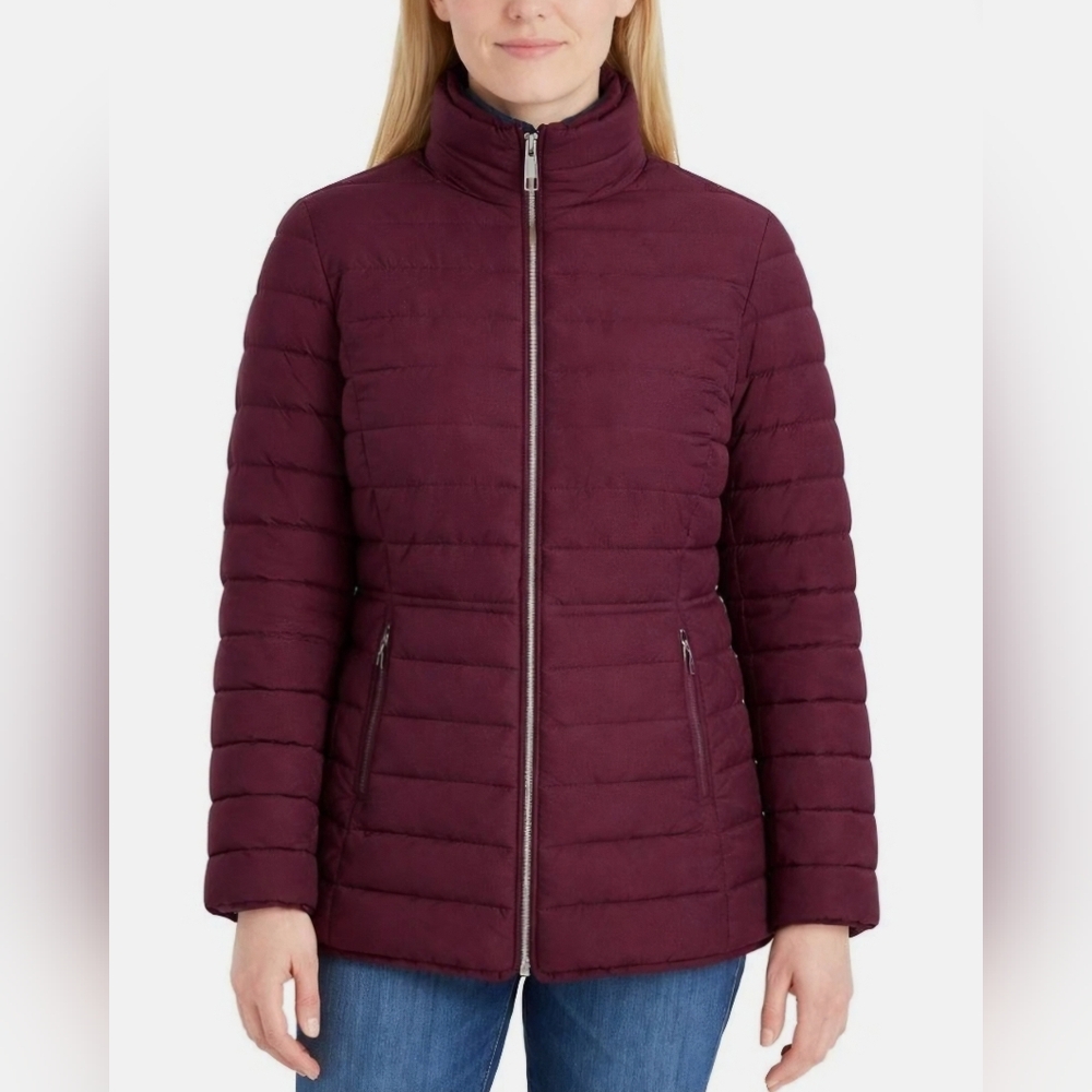 NEW! Nautica Burgundy Puffer Jacket Size L